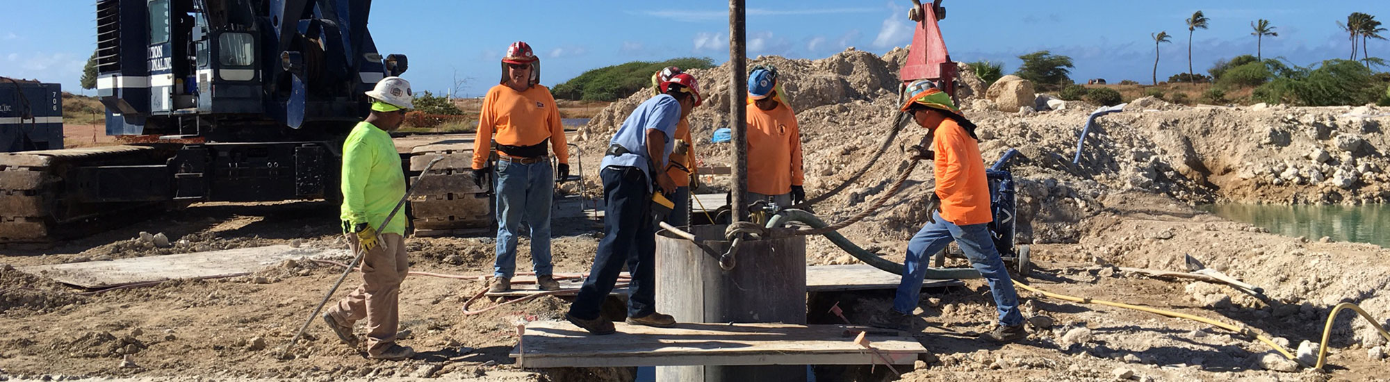 Kaleolea Bridge, Drilled Shafts