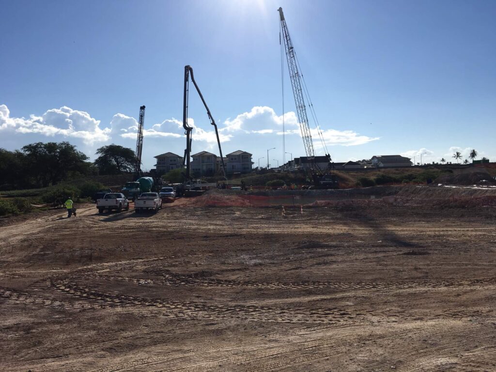 Kaleolea Bridge, Drilled Shaft